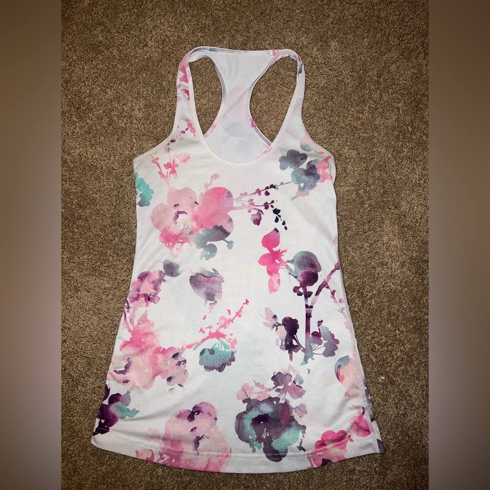 Lululemon Cool Racerback Blurred Blossom Tank